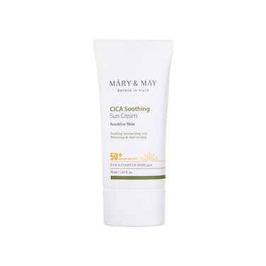 MaryMay CICA Soothing Sun Cream SPF50 PA 50ml Korean sunscreen face No Sticky No Streak No white cast Sun block Cica facial Vegan sun cream Daily care