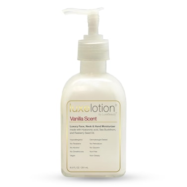 Luxe Beauty Non Greasy  Hyaluronic Acid Moisturizer for Face Neck  Hands  Anti Aging Body Lotion  Non Toxic Body Lotion  Vanilla Body Lotion wSiliconeFree Organic  PlantBased Ingredients