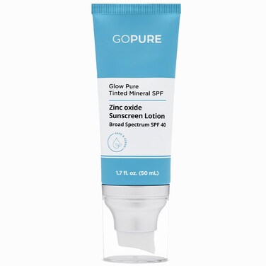 goPure Glow Pure Tinted Mineral SPF 40 PA   Dermatologisttested Face Sunscreen  Tinted Moisturizer with SPF  Protected Glowing Skin  No artificial fragrance ReefFriendly  Natural Sunscreen