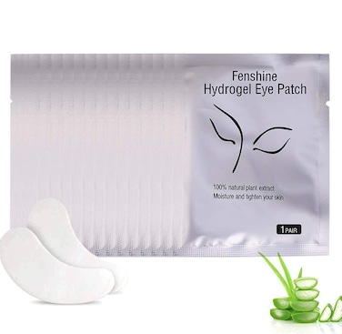 Fenshine 100 Pairs Eyelash Extension Eye Pads Lint Free Hydrogel Eye Patches Professional Under Eye Gel Pads for Lash Extensions Supplies 100 Pairs