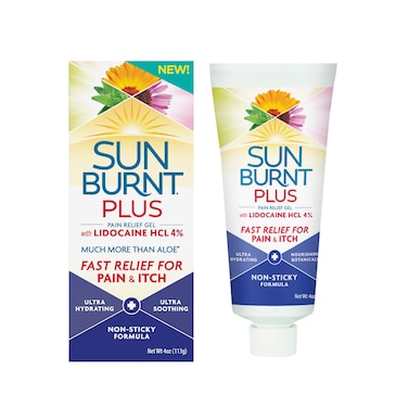 SunburntPlus AfterSun Gel with Lidocaine 4 Ounce
