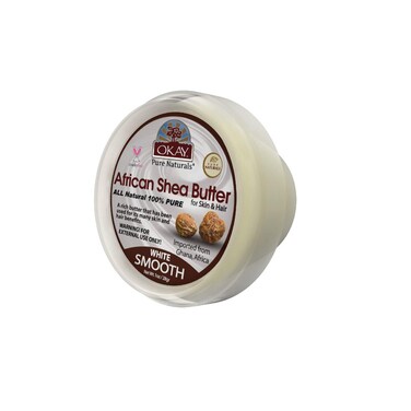 OKAY AFRICAN SHEA BUTTER WHITE SMOOTH 1oz  28gr