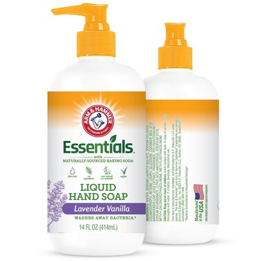 Arm  Hammer Liquid Hand Soap for Skin Cleaning  Hand Soap for Kitchen  Bathroom with Lavender Vanilla Scent  Natural Hand Soap Cleanses Softens 14 FL Oz 414ml