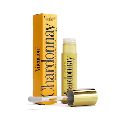 Vacation Chardonnay Lip Oil SPF 30 Sunscreen for Lips Hydrating Lip Oil Caramel Vanilla Flavored Lip Gloss Clear Plumper NonSticky Lip Balm with SPF 30 Vegan 02 Fl Oz