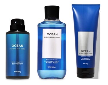 Bath and Body Works  Ocean  For Men  3 pc Bundle  2020 Edition