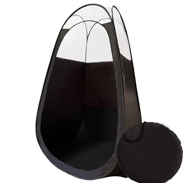 Large Deluxe Spray Tanning Pop Up Tent in 13 Clear Black Portable Mobile Tan Booth with Carry Case