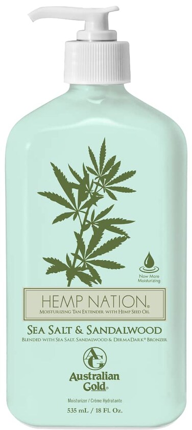 Hemp Nation SEA Salt  Sandalwood 18 fl oz  535 mL Moisturizing Tan Extender with Hemp Seed Oil