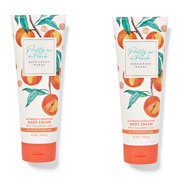 Bath and Body Works 2 Pack Pretty as a Peach Ultra Shea Body Cream 8 Oz