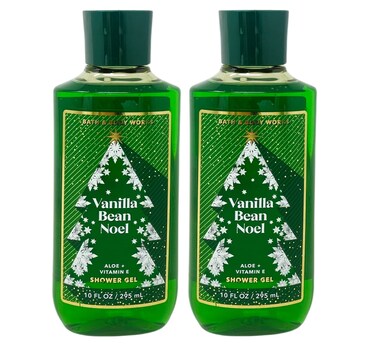 Bath and Body Works 2 Pack Vanilla Bean Noel Shower Gel 10 Oz