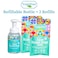 Truly FreeAloe Liquid Hand Soap Starter Kit  1 85oz Dispenser Pump Bottle 2 Hand Soap Refill  Non Drying Moisturizing With 10x Concentrated Aloe Vera  No Harsh Ingredients  Health  Household