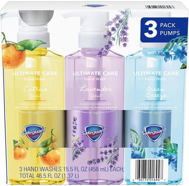 SafeguardUltimate Care Hand Wash Variety Pack 155 Fluid Ounce Pack of 3