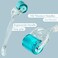Derma Roller Microneedle Titanium 192 Micro Needle Dermal Roller Face Beard Roller Home Use Crystal Blue