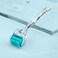 Derma Roller Microneedle Titanium 192 Micro Needle Dermal Roller Face Beard Roller Home Use Crystal Blue