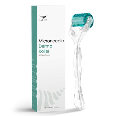 Derma Roller Microneedle Titanium 192 Micro Needle Dermal Roller Face Beard Roller Home Use Crystal Blue