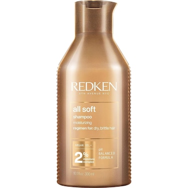 Redken All Soft Shampoo  For DryBrittle Hair  Provides Intense Softness and Shine  With Argan Oil