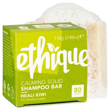 EthiqueHeali Kiwi  Calming Solid Shampoo Bar for Dry Itchy Flaky and Oily Scalps and Hair  Vegan EcoFriendly PlasticFree CrueltyFree 388 oz Pack of 1