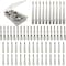 Silver Metal Duck Billed Hair Clips Set  Alligator Roller Clips for Womens Long Hair Sectioning and Pin Curls with Case