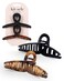 KitschLarge Hair Clips for Women  Jumbo Loop Hair Claw Clips for Thick Hair  Big Hair Clip  Claw Clip for Teen Girls  Stylish Banana Clip  Hair Styling Accessories 2pc TortoiseBlack