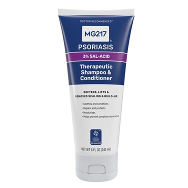 MG217 Psoriasis Shampoo and Conditioner with Salicylic Acid Therapeutic Scalp Treatment Softens Lifts Removes Scaling Psoriasis Scalp Treatment Salicylic Acid Shampoo and Conditioner 8floz Tube