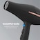 INFINITIPRO BY CONAIR Hair Dryer with Diffuser  AC Motor Pro Hair Dryer with Ceramic Technology  Includes Diffuser and Concentrator  Black  Packaging May Vary