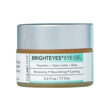 CLEARstemBRIGHTEYES  Nourishing AntiAging Eye Gel  For Puffy Eyes Crows Feet  Dark Circles  Made with Collagen Stem Cells Peptides  Aloe Vera  Vegan  Gluten Free  Men  Women  06 oz