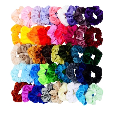 Chloven 45 Pcs Hair Scrunchies Velvet Elastics Hair Bands Scrunchy Hair Ties Ropes Scrunchie for Women Girls Hair Accessories  Great Gift for Holiday Seasons