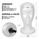 114 INCH 1 PACK STUDIO LIMITED Styrofoam Mannequin Head White Foam Wig Arts Craft DIYs Head Display