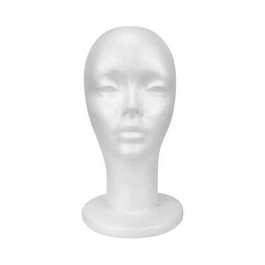 114 INCH 1 PACK STUDIO LIMITED Styrofoam Mannequin Head White Foam Wig Arts Craft DIYs Head Display