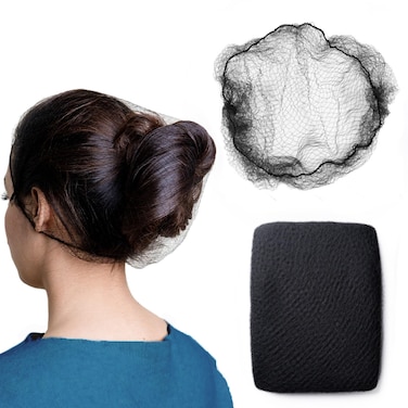 Hair Net Black  100Pcs  24 inches Invisible Nylon Hair Nets for Women and Men  Perfect for Hair Bun Sleeping  Kitchen Food Service