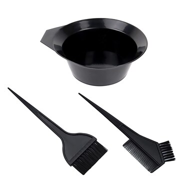 1st Choice Hair Dye Color Brush and Bowl Set Tint Comb for Hair Tint Dying Coloring Applicator 2 brushesMixing Bowl