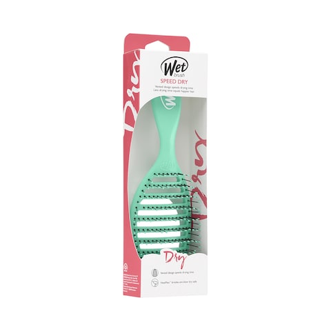 Wet Brush Speed Dry Hair Brush Amazon Exclusive Aqua  Vented Design  Soft HeatFlex Bristles Are Blow Dry Safe  Ergonomic Handle Manages Tangle  Uncontrollable Hair  PainFree Hair Accessories