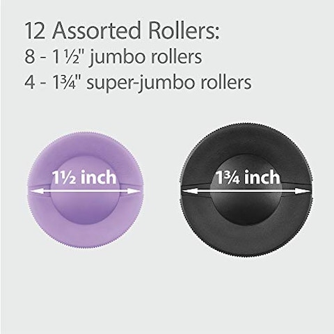 CONAIRCeramic Hot Rollers for Long Medium and All Hair Hair Curler  Hair Roller Clips Included  1 12inch and 1 34inch Rollers  Amazon Exclusive