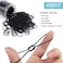 HOYOLS 34 Inches Black Hair Rubber Bands for Hair Ties Small Elastics Bands Large Hair Braiding Ponytail Holders for Baby Toddler Girls Kids Thick Hair Mini Bands No Damage 600pcs M LatexFree
