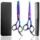 Professional Hair Cutting Shears Set6 Inch Barber Hair Cutting Scissors KitHairdressing Thinning Shears for Hair CuttingSharp Blades Haircut Scissors Kit for WomenMenKids Rainbow