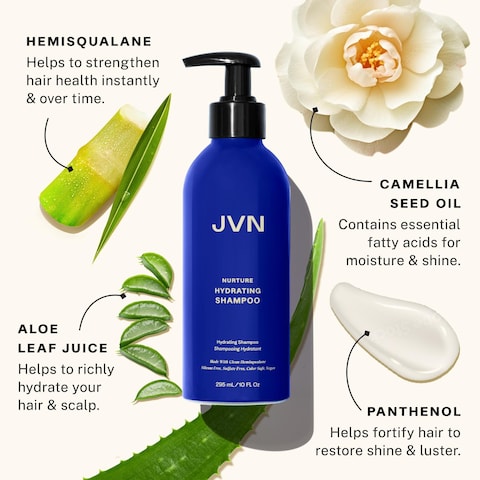 JVN Nurture Hydrating Shampoo New and Improved Instantly Moisturizing and Deeply Nourishing Shampoo for Dry Hair 10 Fluid Ounces