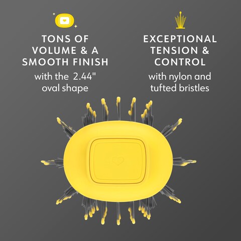 Drybar The Double Shot Oval Blow Dryer Brush  Brush and Blow Dryer in One Lightweight Blowout Brush for Long Hair and Volume with 3 Temps for Customized Hair Styling