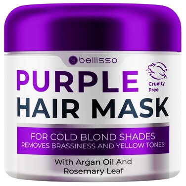 Purple Hair Mask  Deep Conditioner and Toner for Blonde Brassy Hair  Hydrating Repair and After Bleach Treatment for Damaged and Dry Hair  Moisture Conditioning for Bleached Women and Men