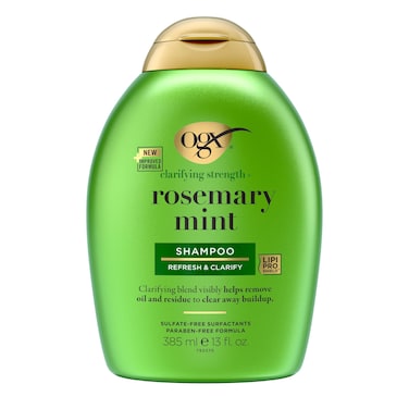 OGX Clarifying Strength  Rosemary Mint Shampoo Clarifying Shampoo Visibly Helps Remove Oil  Residue to Clear Away Buildup from Oily Hair SulfateFree Surfactants 13 fl oz