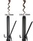 LANVIER 125 Inch Curling Iron Extra Long Barrel 1 14 Inch Curling Iron for Long Hair up to 450F Worldwide Dual Voltage Hair Curler for Traveling Hair Waving Style Tool Black