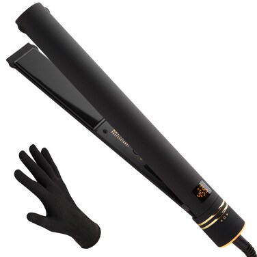 Hot Tools Pro Artist Black Gold Evolve Ionic Salon Hair Flat Iron  LongLasting Finish for Straightening Hair 114 in HT7123BG