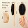 BLACK EGG Boar Bristle Hair Brush for Women Men Kid Soft Natural Bristles Brush for Thin and Fine Hair Restore Shine and Texture Set includes Bamboo comb and 3 hair ties