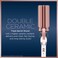 Conair Double Ceramic 3 Barrel Curling Iron Hair Waver Create Beachy Waves LongLasting Natural Tight Waves for all Hair Lengths White  Rose Gold