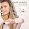 Waver Curling Iron Hair Crimper  TYMO ROVY Beach Waves Curling Wand Ionic Deep Waver Hair Curler Tool with Ceramic 3 Barrel for Women Dual Voltage AntiScald Easy to Use 125 Inch Pink