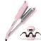 Waver Curling Iron Hair Crimper  TYMO ROVY Beach Waves Curling Wand Ionic Deep Waver Hair Curler Tool with Ceramic 3 Barrel for Women Dual Voltage AntiScald Easy to Use 125 Inch Pink
