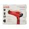 KISS 1875 Watt Pro Tourmaline Ceramic Hair Dryer Styling Edition 3 Heat Settings 2 Speed Settings Cool Shot Button 7 Blow Dryer Accessories Included 2Year Warranty  Red