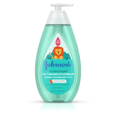 Johnsons Baby No More Tangles 2in1 Detangling Hair Shampoo  Conditioner for Kids  Toddlers Gentle  TearFree Hypoallergenic  Free of Parabens Phthalates Sulfates  Dyes 203 fl oz