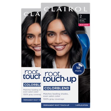 ClairolRoot TouchUp Permanent Hair Color Creme 2 Black 2 Count