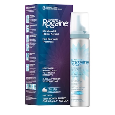 Rogaine 5 Minoxidil Foam Topical OnceADay Hair Loss Treatment for Women to Regrow Fuller Thicker Hair Unscented 2Month Supply 211 oz