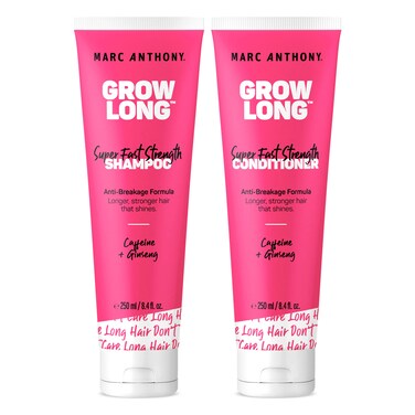 Marc Anthony Shampoo and Conditioner Set Grow Long Biotin  AntiFrizz Deep Conditioner For Split Ends  Breakage  Vitamin E Caffeine  Ginseng for Curly Dry  Damaged Hair