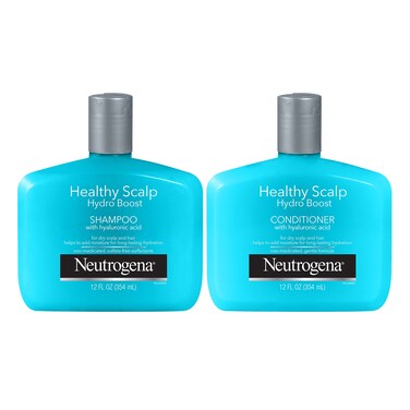 Neutrogena Moisturizing Healthy Scalp Hydro Boost Shampoo  Conditioner for Dry Hair and Scalp with Hydrating Hyaluronic Acid pHBalanced Paraben  PhthalateFree ColorSafe 12 Fl Oz